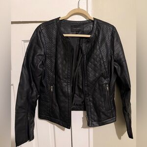 Harve Benard Black Quilted Leather Jacket